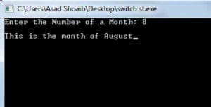 switch statement C++ example